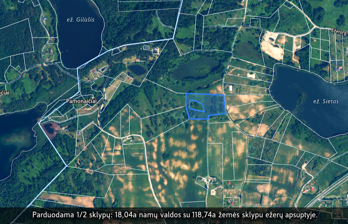 Parduodamas namų valdos sklypas Trakų raj., Pamonaičių k., Sieto g.