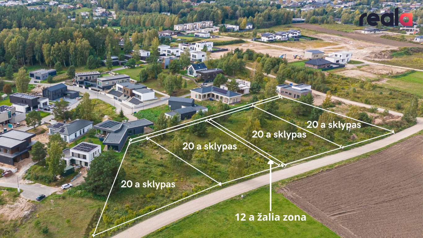 Parduodamas sklypas 20 a ploto