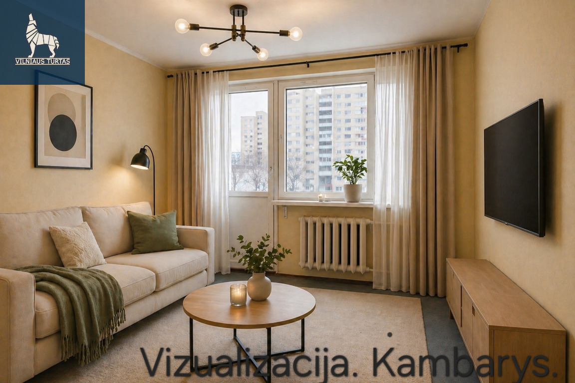 Parduodamas butas Žygio g., Žirmūnuose, Vilnius, 20 kv.m ploto, 1 kambariai