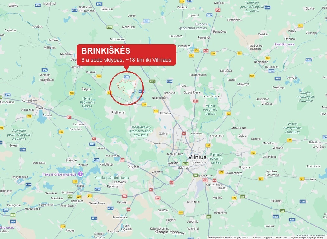 Parduodamas sklypas Brinkiškės, 6 a ploto